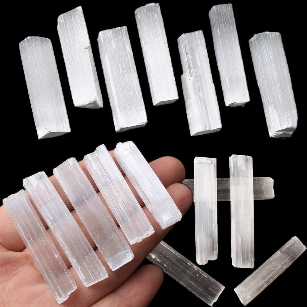 Natural Gypsum, White Selenite Wands