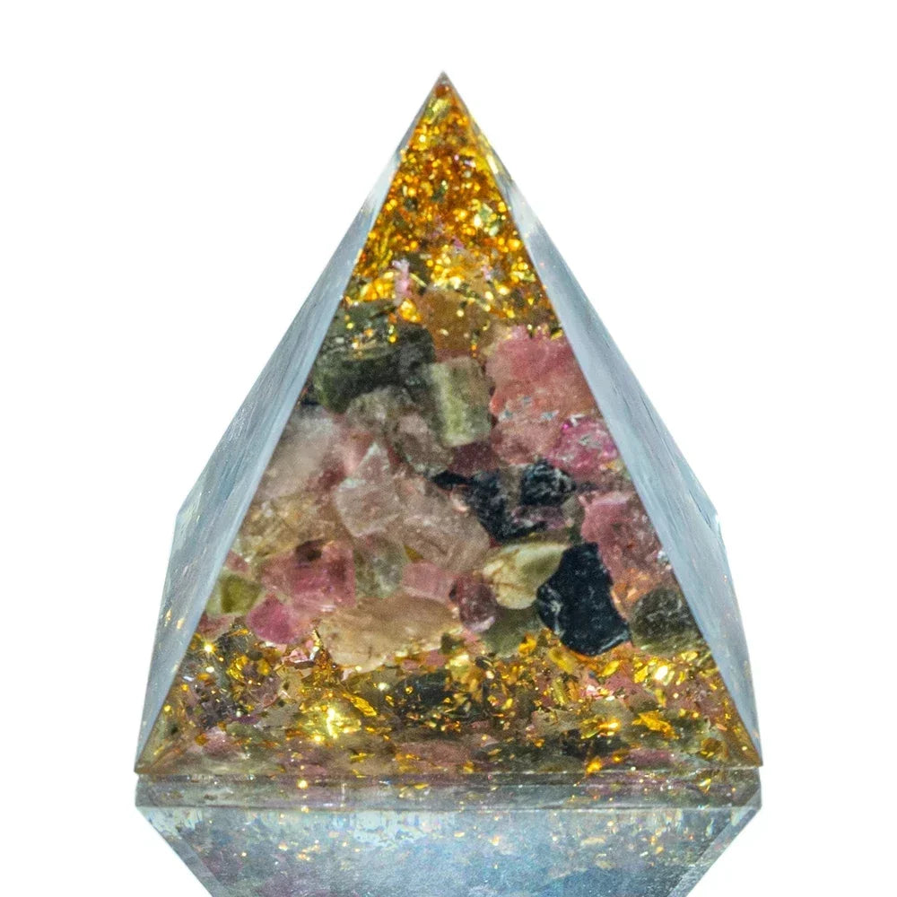 1.18in Natural Crystal Pyramid Energy Generator - Quartz Amethyst Reiki Healing Crystal Chakra Pyramid Meditation Tool for Home Decor