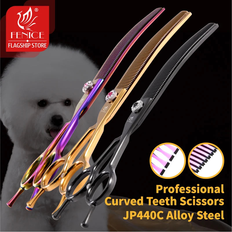 Curved Thinning Pet Grooming Scissors