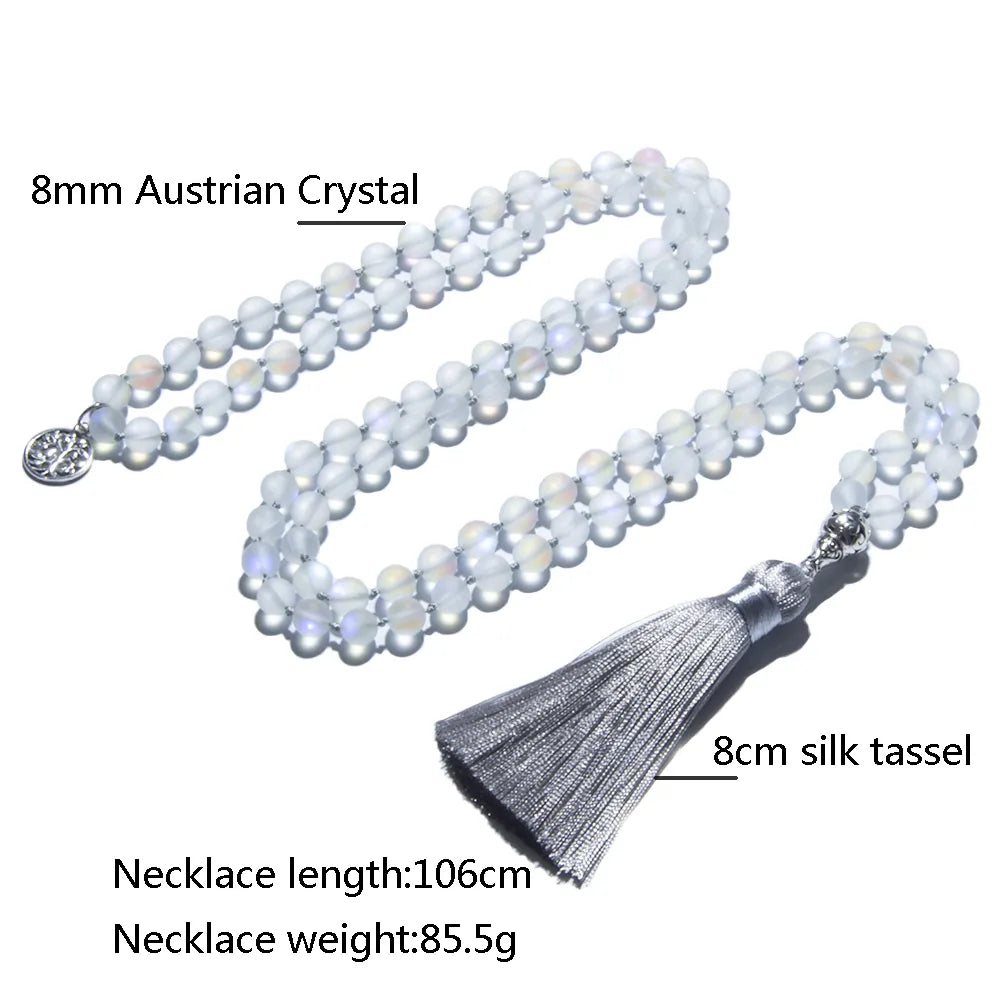 Austrian Crystal Mala Bead Necklace