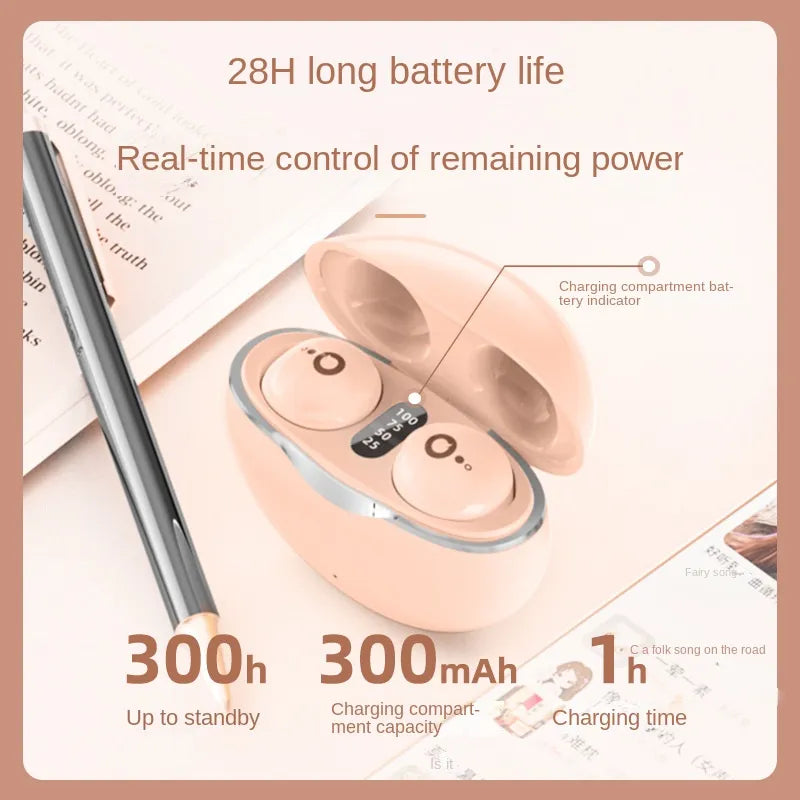 Wireless Mini Bluetooth Headset with Ultra Long Life, Comfortable in Ear Sleep Earplugs