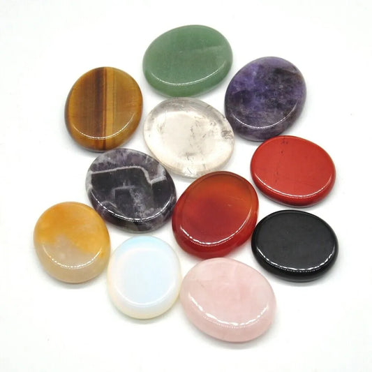 Thumb Worry Stone Gemstone Natural Healing Crystals