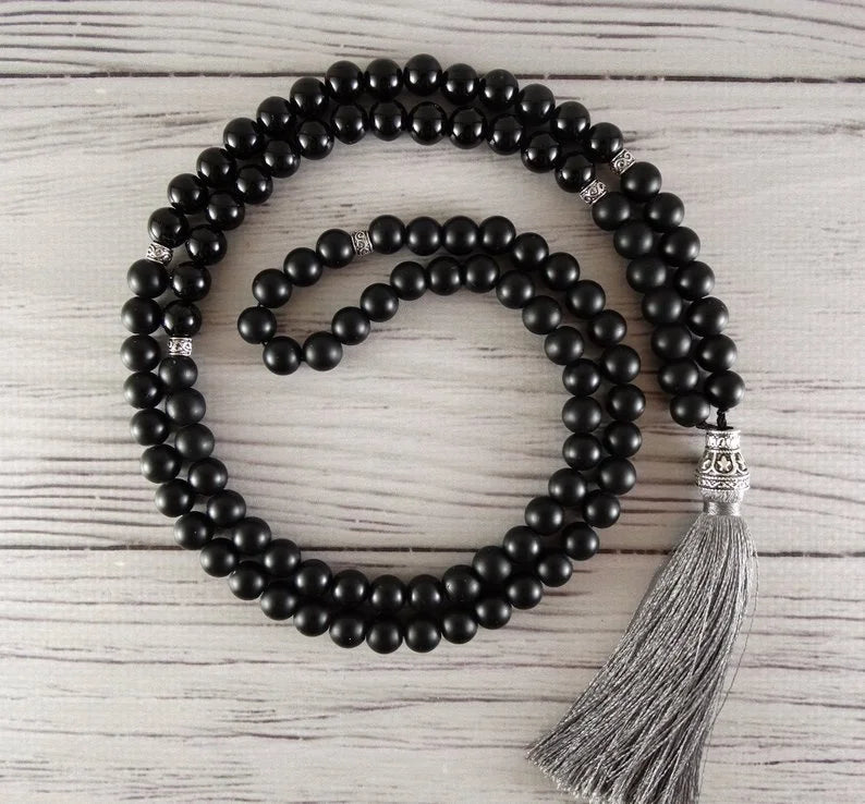 Shungite Mala Beads