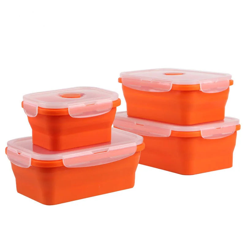 Eco-Friendly Silicone Lunch Box Folding Food Container