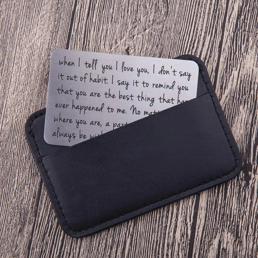 Wallet Keepsake for Husbands, Wives, Girlfriends & Boyfriends