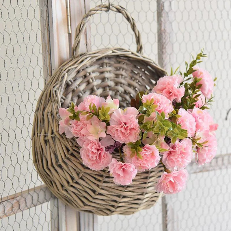 Eco-Friendly Hand Made Rattan Indoor Plant Wall Hanging Wicker Baskets