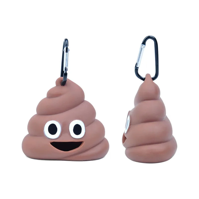 Reusable Pet Emoji Poop Bag Dispenser & Biodegradable Bags