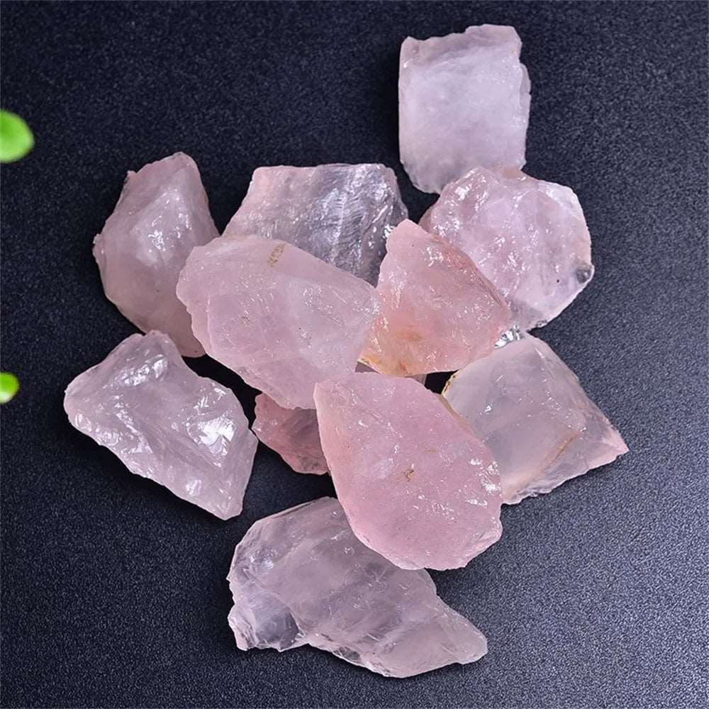 100% Natural Pink Rose Quartz Raw Crystal Stone - Healing Mineral for Stress Relief and Well-being