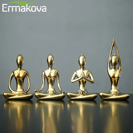 Porcelain Yoga Pose Figurines