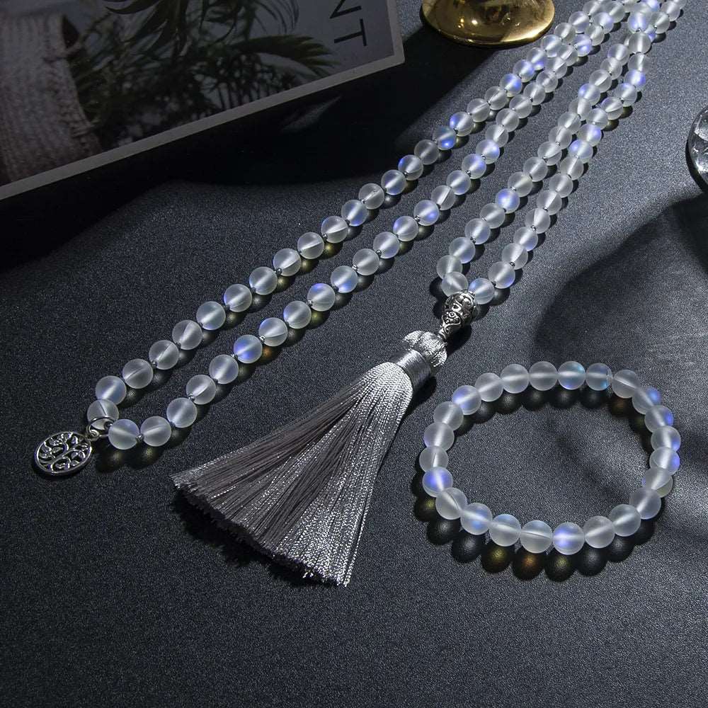 Austrian Crystal Mala Bead Necklace