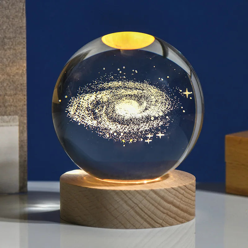 Solar System Globe Galaxy K9 Crystal Ball Snow Globe Astronomy Planets Ball Fantastic Home Decor Decorative Balls Model Gift