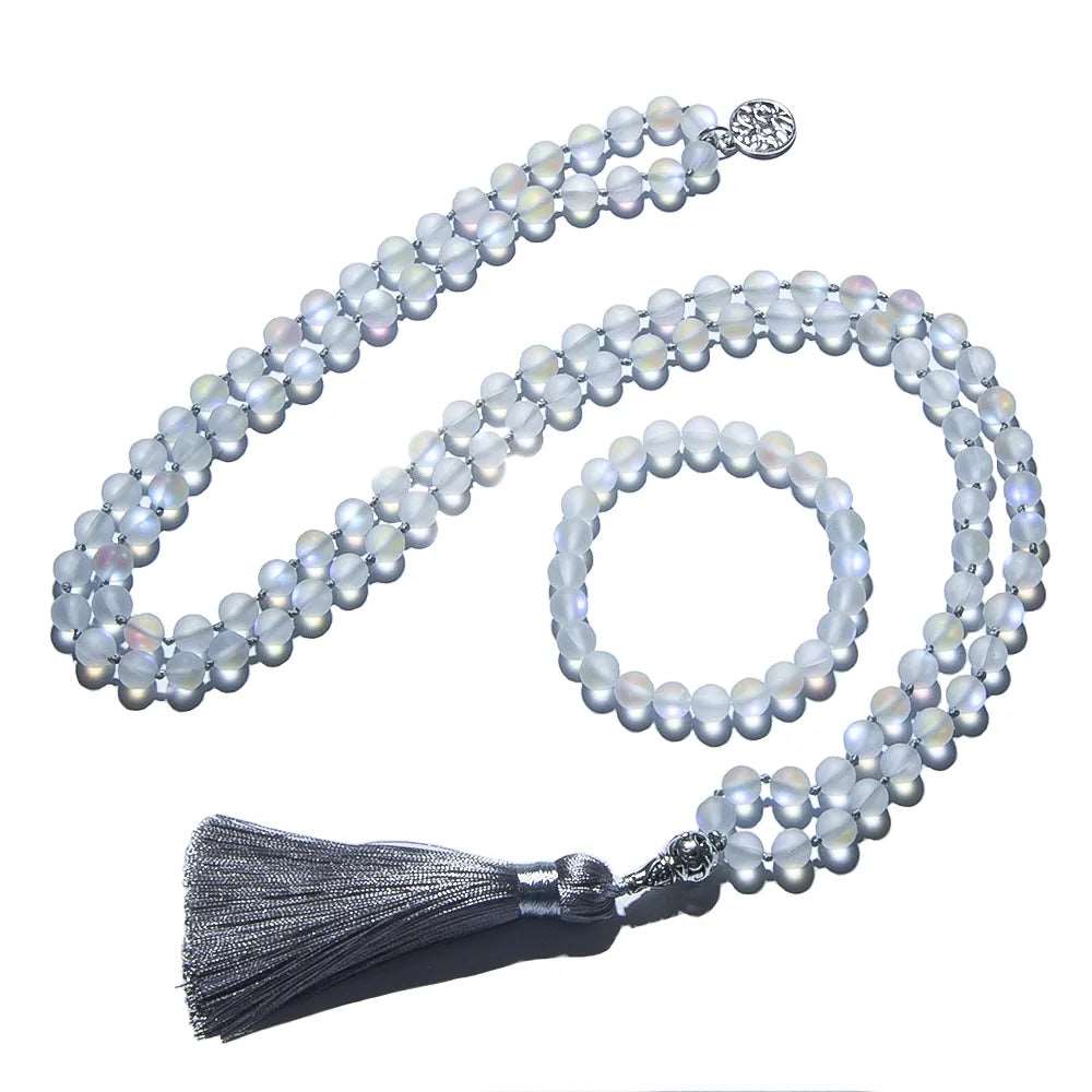 Austrian Crystal Mala Bead Necklace