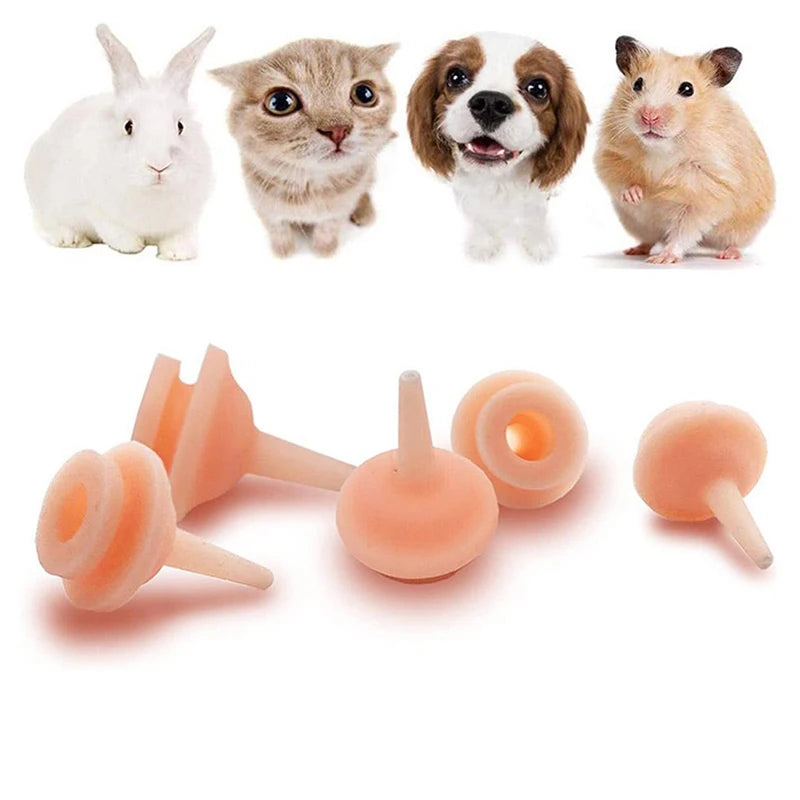 Universal Pet Feeding Nipple - Silicone Pacifier for Newborn Kittens, Puppies & Small Animals