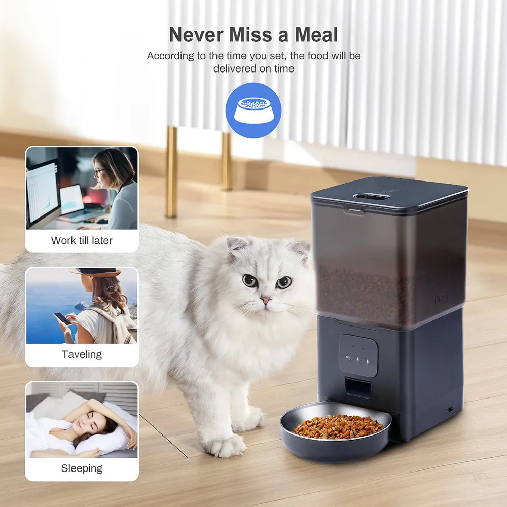 Smart APP Pet Food Automatic Dispenser for Remote Feeding