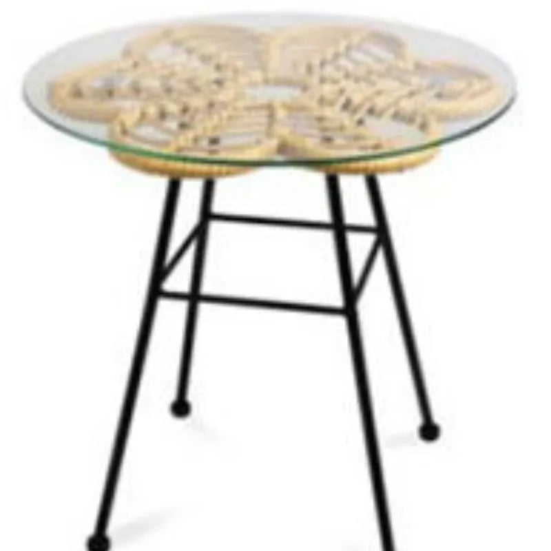  flower tea table,material quality  Bamboo vine,style Modern minimalism