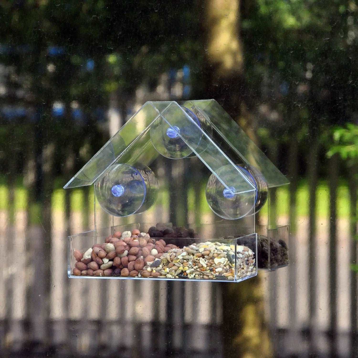 Acrylic Transparent Window Bird Feeder