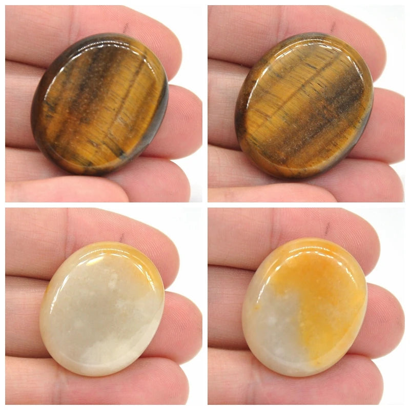 Thumb Worry Stone Gemstone Natural Healing Crystals