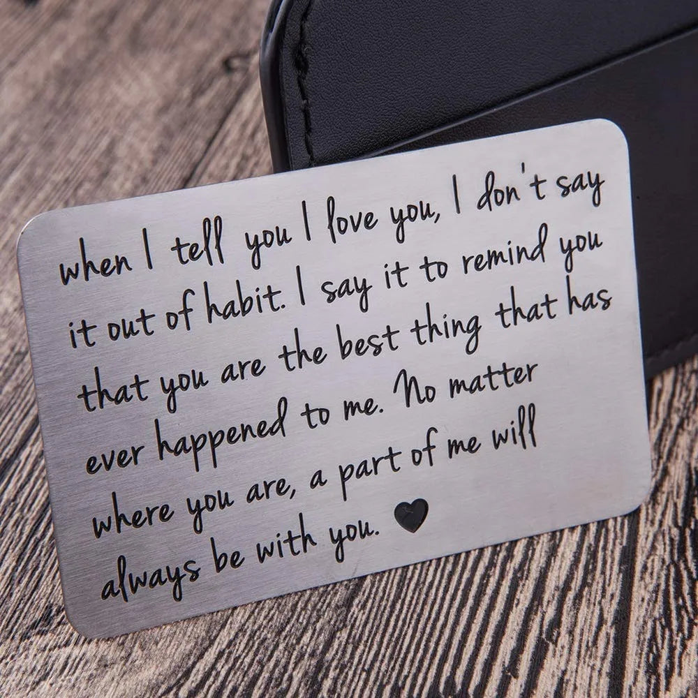 Wallet Keepsake for Husbands, Wives, Girlfriends & Boyfriends