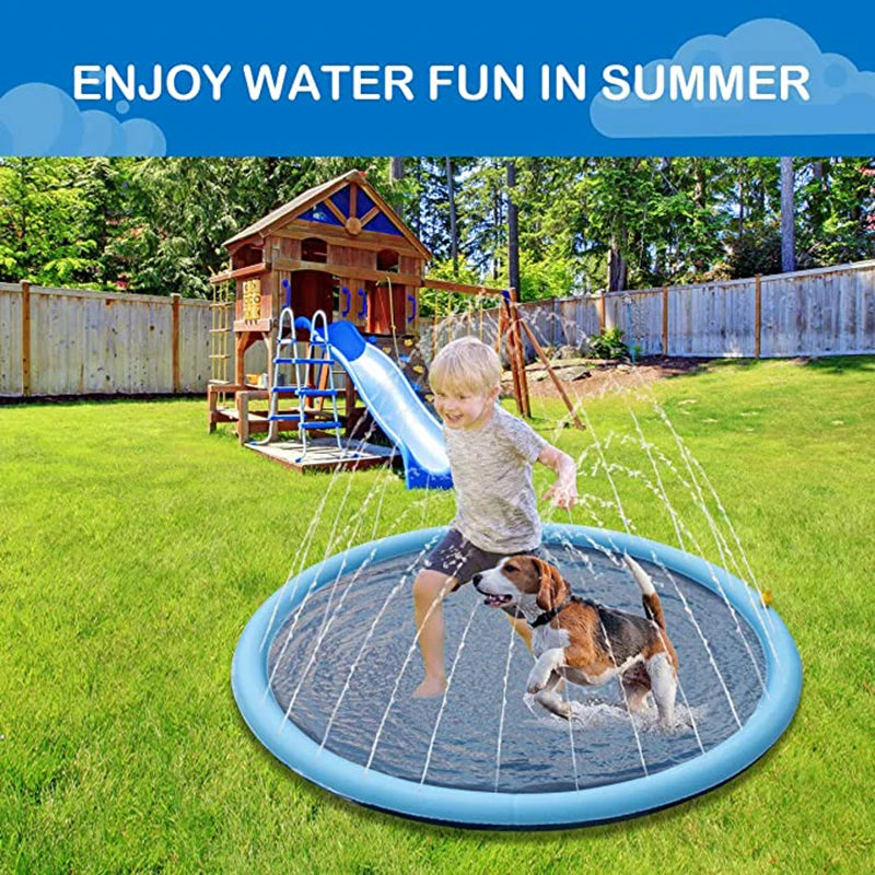 Summer Inflatable Interactive Water Sprinkler & Playpad Cooling Mat