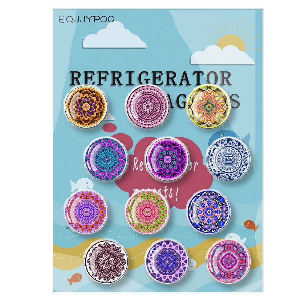 Mandala Crystal Fridge Magnets