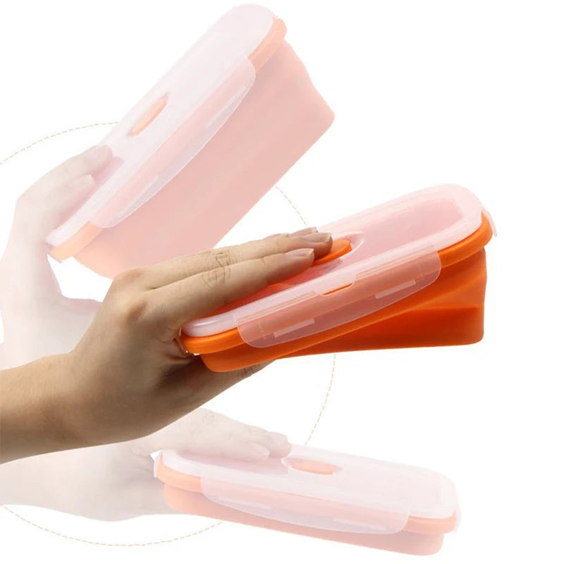 Eco-Friendly Silicone Lunch Box Folding Food Container