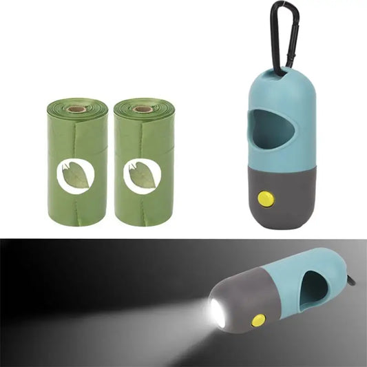 Eco-friendly & Bio Degradable Dog Poop Bag Dispenser with LED Light