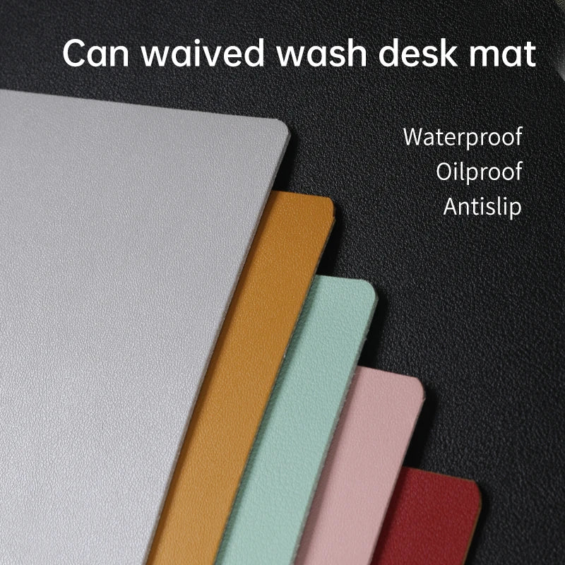 Large Colourful Waterproof PU Leather Keyboard & Mouse Desk Mat