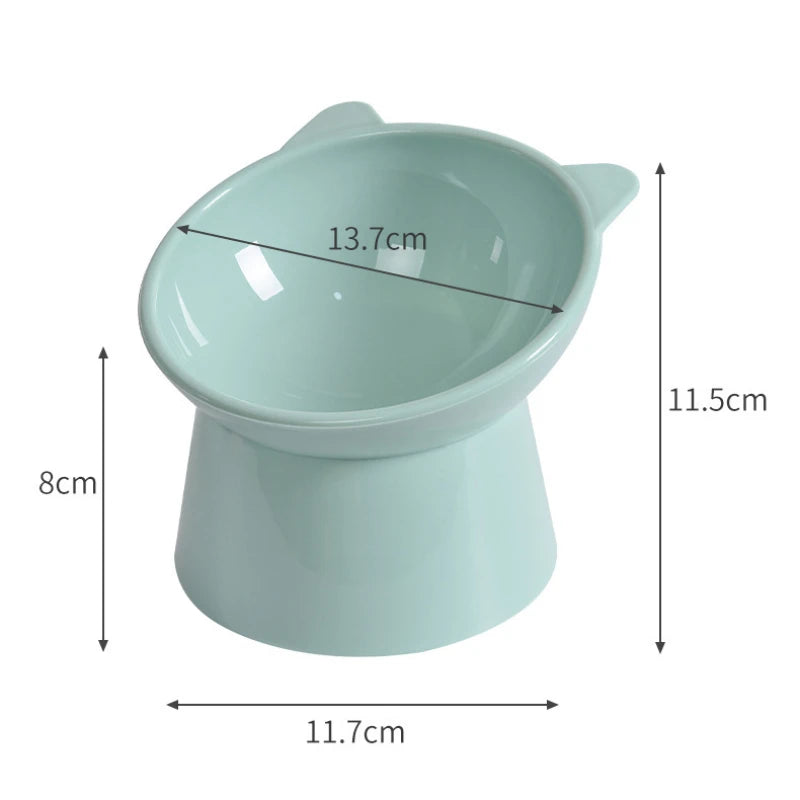 45°Neck Protector High Pet Food Bowl