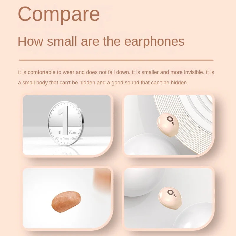 Wireless Mini Bluetooth Headset with Ultra Long Life, Comfortable in Ear Sleep Earplugs