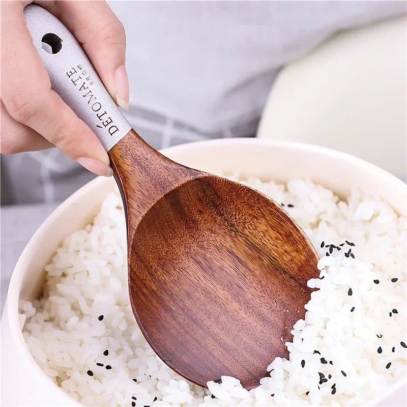 Eco-Friendly Solid Wood Teak Cooking Tools