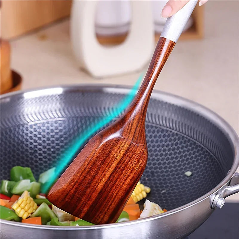 Eco-Friendly Solid Wood Teak Cooking Tools