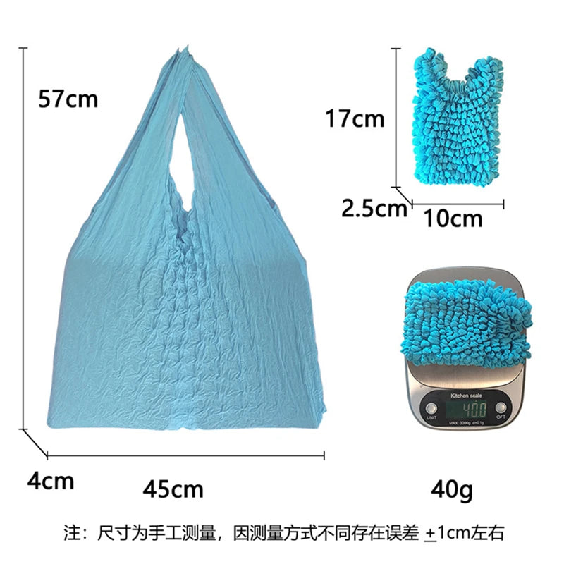 Eco-Friendly Foldable Reusable Shopping Bags with Large Capacity & Stretch