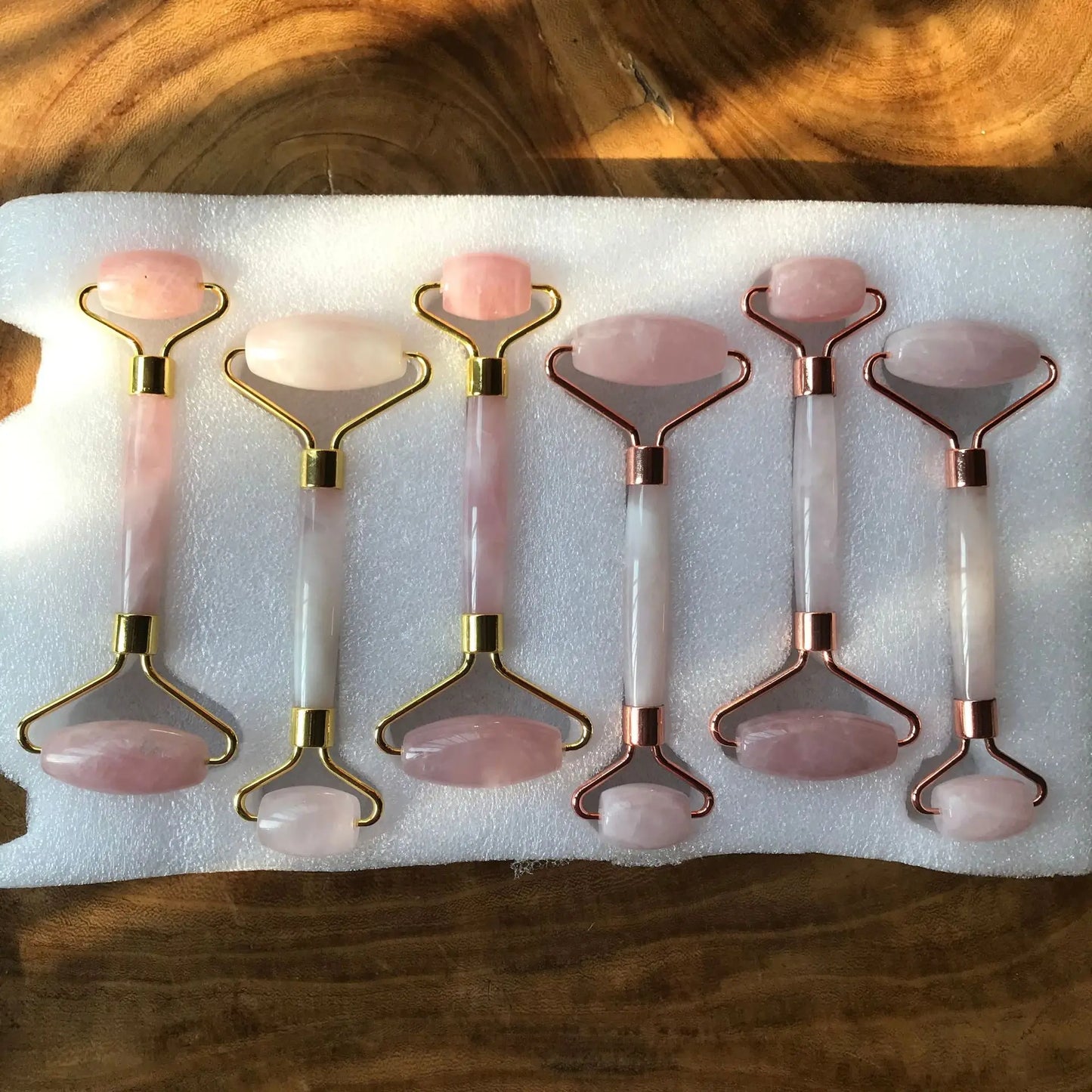 Gua Sha Natural Rose Quartz Crystal Tools