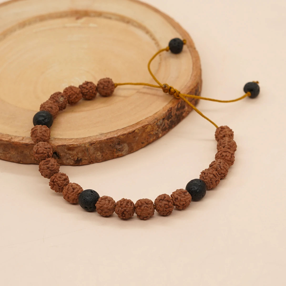 Rudraksha Bead Friendship Bracelets with Energy Healing Gemstones