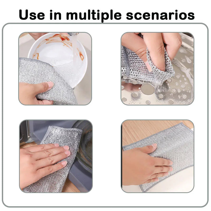 Eco-Friendly Heavy Duty Reusable Cleaning Cloth - Replace Steel Wool Balls!