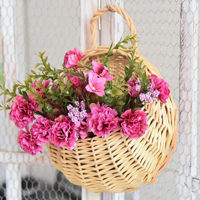 Eco-Friendly Hand Made Rattan Indoor Plant Wall Hanging Wicker Baskets