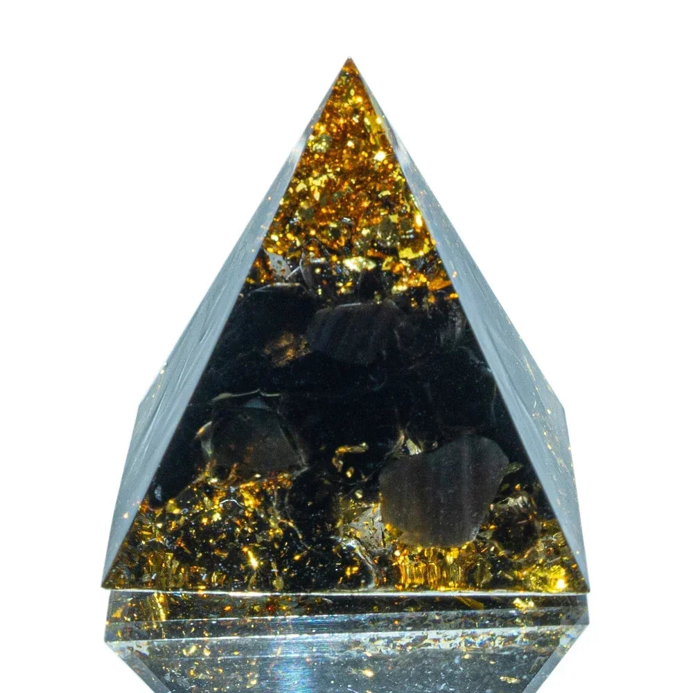 1.18in Natural Crystal Pyramid Energy Generator - Quartz Amethyst Reiki Healing Crystal Chakra Pyramid Meditation Tool for Home Decor