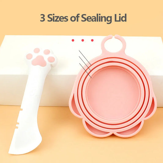 Pet Spoon & Silicone Can Sealing Cover Food Storage