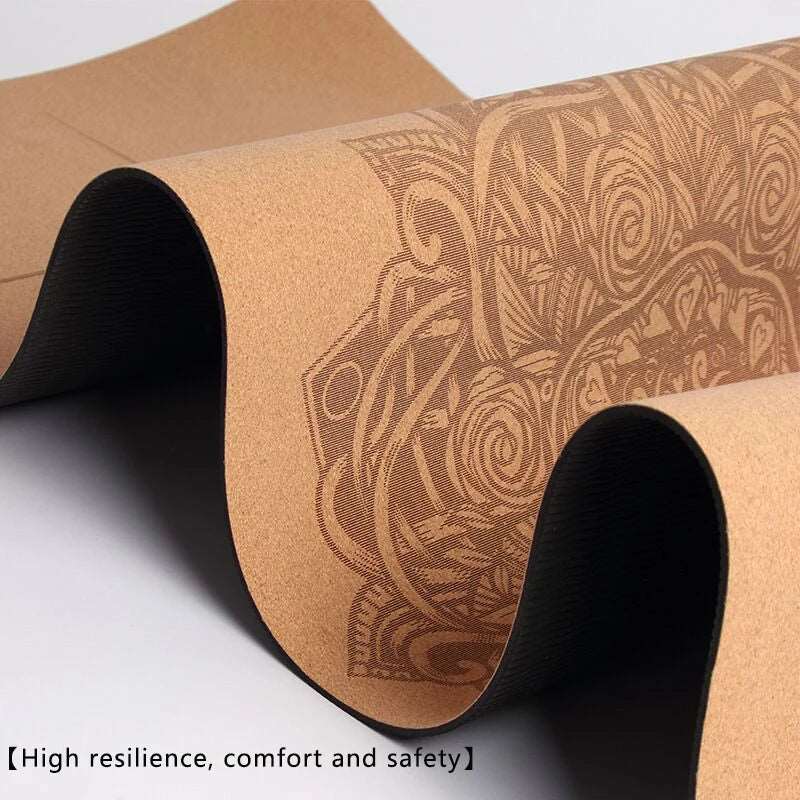 5mm Eco Friendly Natural Cork TPE Yoga Mat