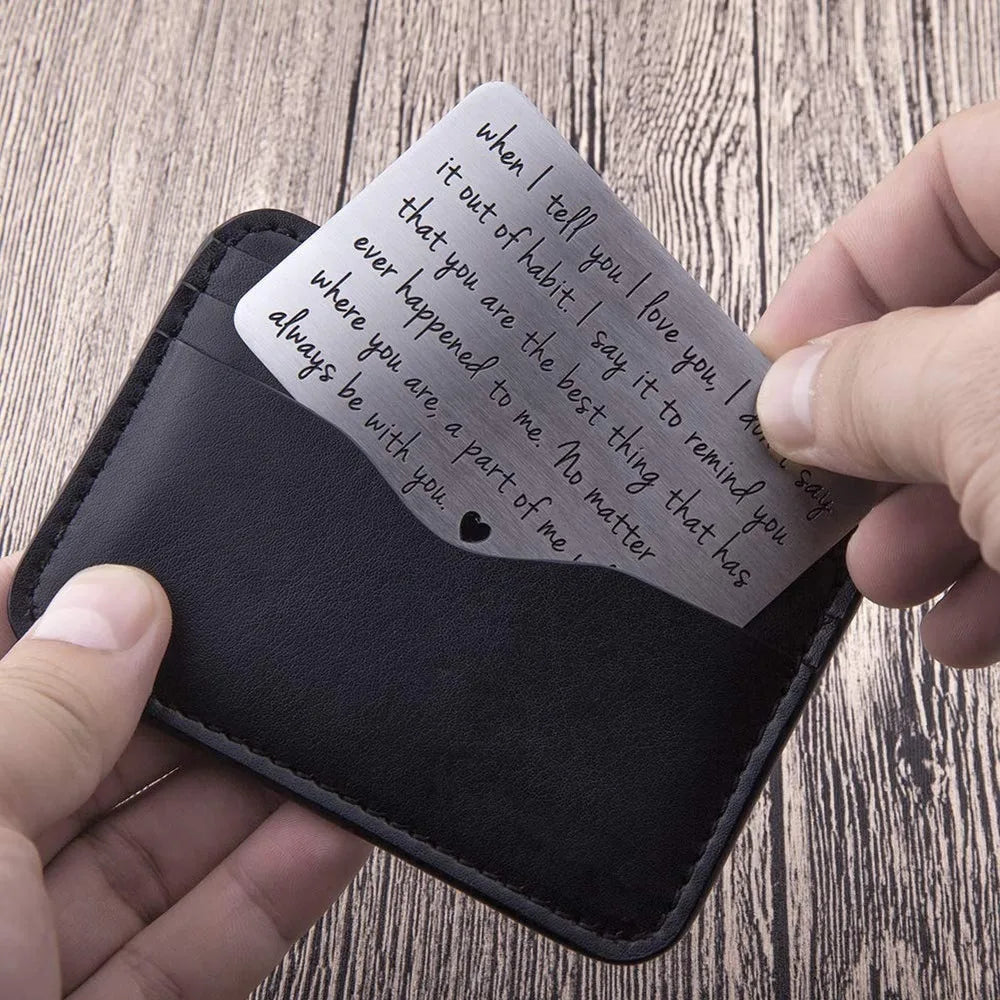 Wallet Keepsake for Husbands, Wives, Girlfriends & Boyfriends